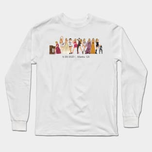 4/29 Atlanta Iconic Outfits Eras Lineup Long Sleeve T-Shirt